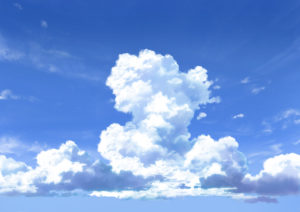 背景 入道雲1 アニメ